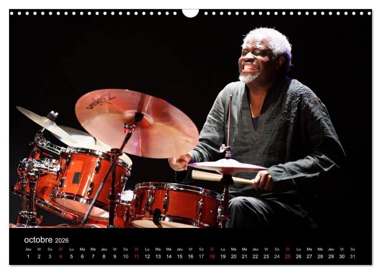 Produktbild: Jazz drums (Calendrier mural 2026 DIN A3 vertical), CALVENDO calendrier mensuel