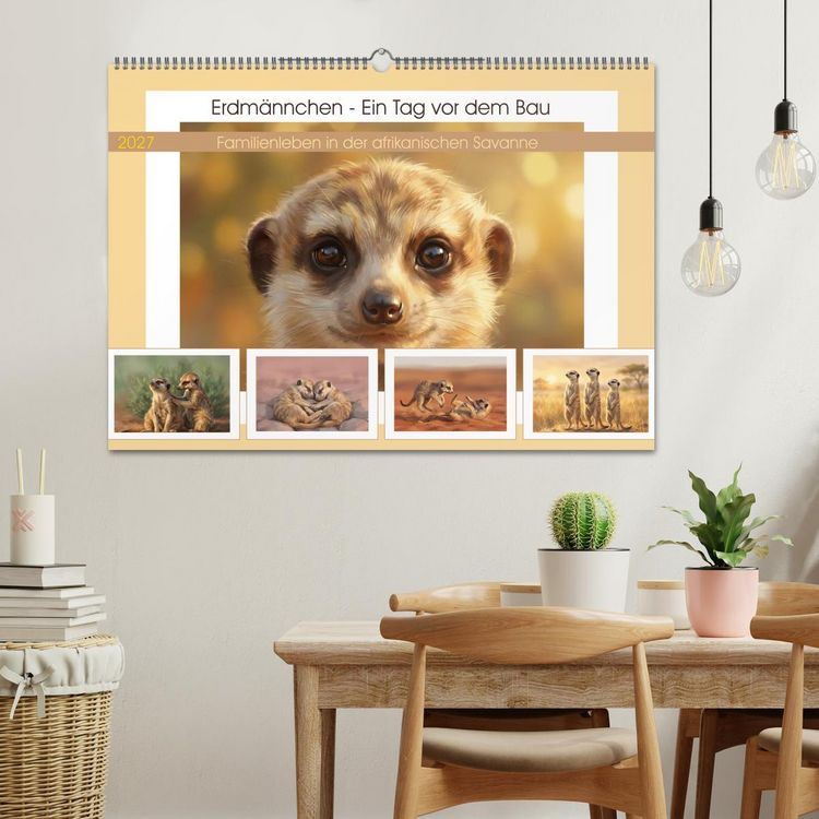 Produktbild: Erdm&auml;nnchen - Ein Tag vor dem Bau (Wandkalender 2027 DIN A2 quer), CALVENDO Monatskalender