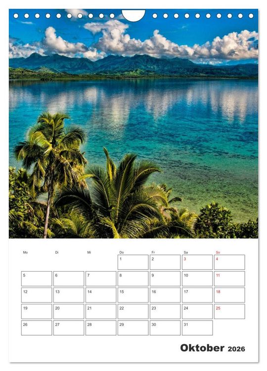 Produktbild: Inselparadiese im S&uuml;dpazifik (Wandkalender 2026 DIN A4 hoch), CALVENDO Monatskalender