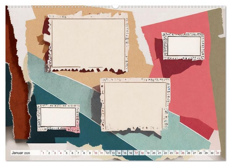 Produktbild: Buntes Papier Design (Wandkalender 2026 DIN A2 quer), CALVENDO Monatskalender