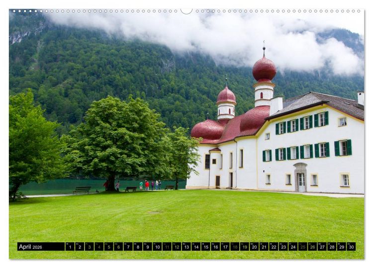 Produktbild: St. Bartholom&auml; und der K&ouml;nigssee (Wandkalender 2026 DIN A2 quer), CALVENDO Monatskalender
