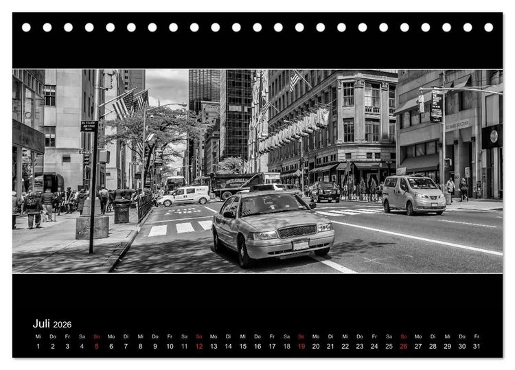 Produktbild: NEW YORK CITY H&ouml;hepunkte im Panoramaformat (Tischkalender 2026 DIN A5 quer), CALVENDO Monatskalender