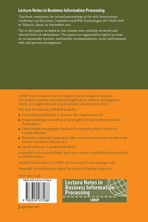 Produktbild: E-Commerce and Web Technologies