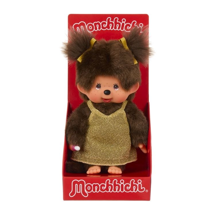 Produktbild: Monchhichi Pl&uuml;schfigur Glitter Dress Girl gold 20cm