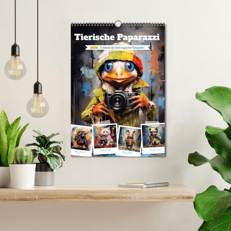 Produktbild: Tierische Paparazzi (Wandkalender 2026 DIN A3 hoch), CALVENDO Monatskalender