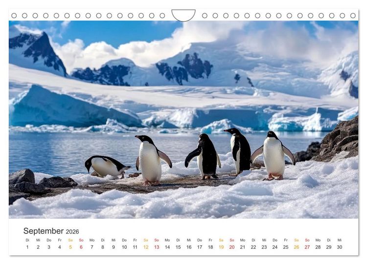 Produktbild: Antarktis - eisige Sch&ouml;nheit (Wandkalender 2026 DIN A4 quer), CALVENDO Monatskalender