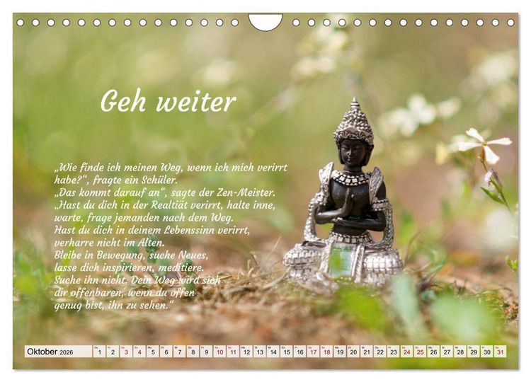 Produktbild: Und der Zen-Meister sprach (Wandkalender 2026 DIN A4 quer), CALVENDO Monatskalender