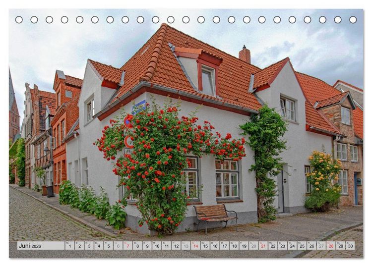 Produktbild: Hansestadt L&uuml;beck (Tischkalender 2026 DIN A5 quer), CALVENDO Monatskalender