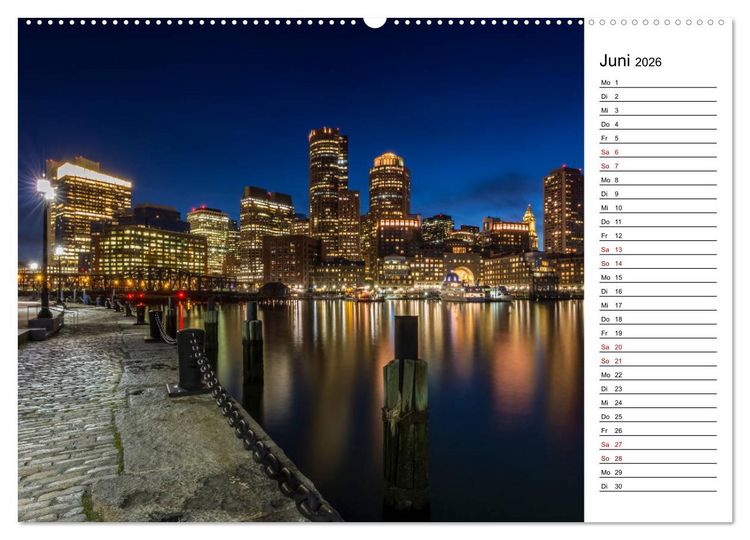 Produktbild: Stadtansichten aus Boston (hochwertiger Premium Wandkalender 2026 DIN A2 quer), Kunstdruck in Hochglanz
