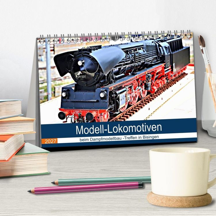 Produktbild: Modell-Lokomotiven beim Dampfmodellbau - Treffen in Bisingen (Tischkalender 2027 DIN A5 quer), CALVENDO Monatskalender