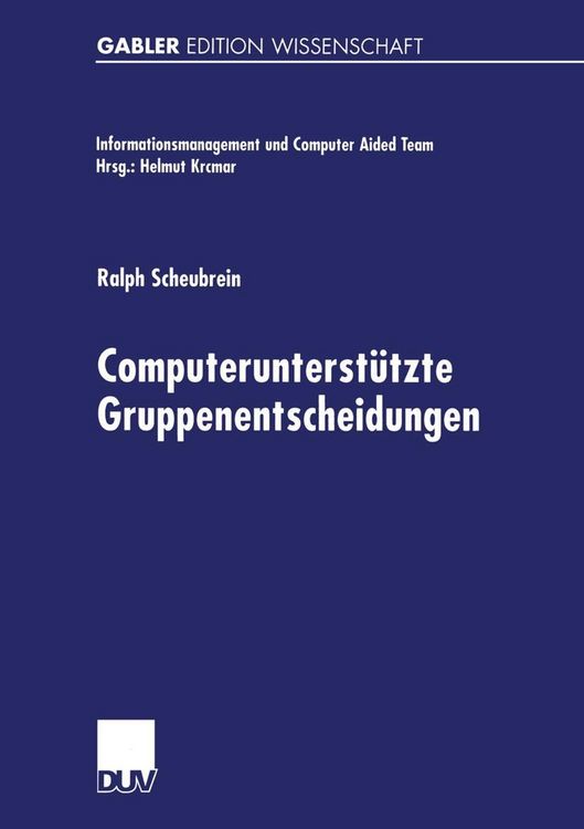 Produktbild: Computerunterst&uuml;tzte Gruppenentscheidungen