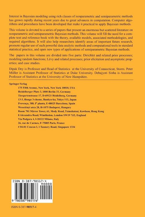 Produktbild: Practical Nonparametric and Semiparametric Bayesian Statistics