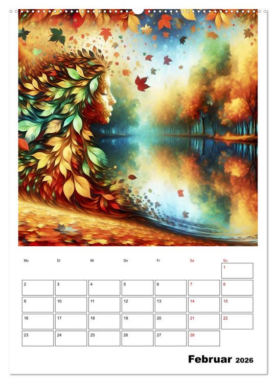Produktbild: Bl&auml;tter - Visionen (Wandkalender 2026 DIN A2 hoch), CALVENDO Monatskalender