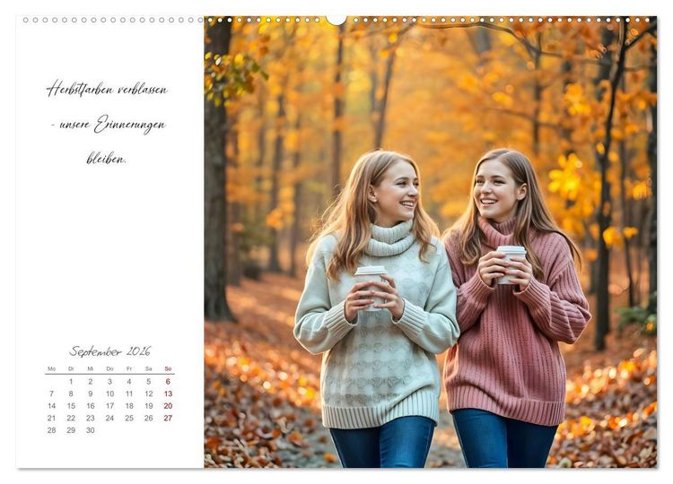 Produktbild: Schwesterzeit - Mit dir ist jeder Tag besonders (Wandkalender 2026 DIN A2 quer), CALVENDO Monatskalender