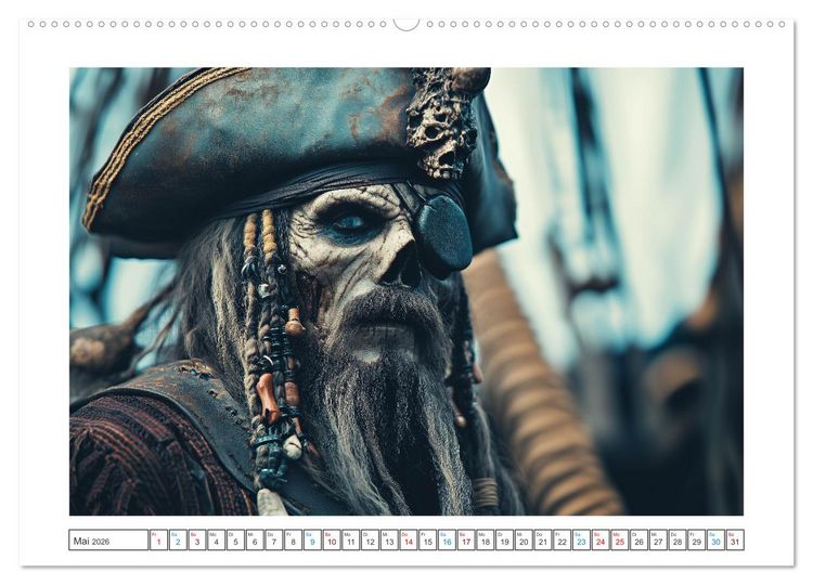 Produktbild: Fluch der Schwarzen Flagge (hochwertiger Premium Wandkalender 2026 DIN A2 quer), Kunstdruck in Hochglanz