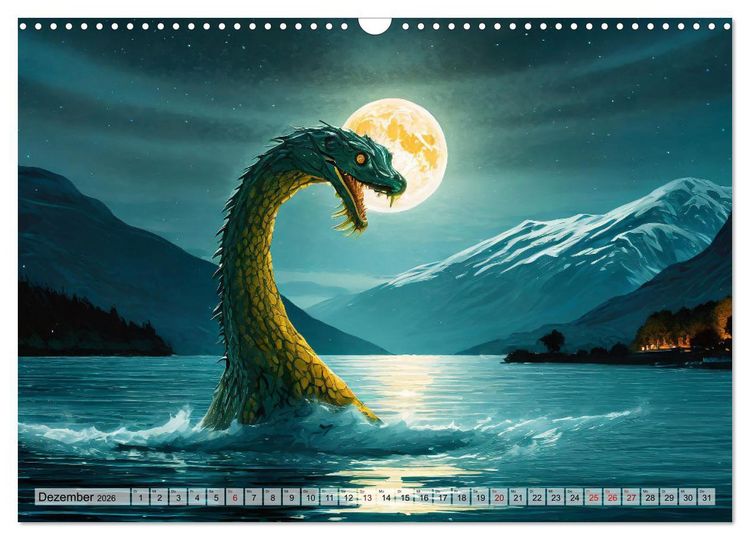 Produktbild: Monster & Mythen (Wandkalender 2026 DIN A3 quer), CALVENDO Monatskalender