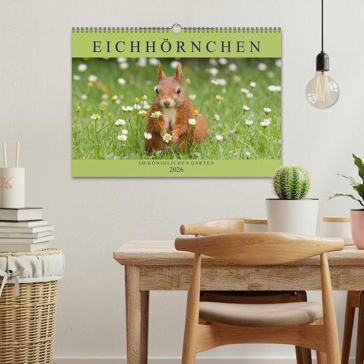 Produktbild: Eichh&ouml;rnchen im K&ouml;niglichen Garten (Wandkalender 2026 DIN A3 quer), CALVENDO Monatskalender
