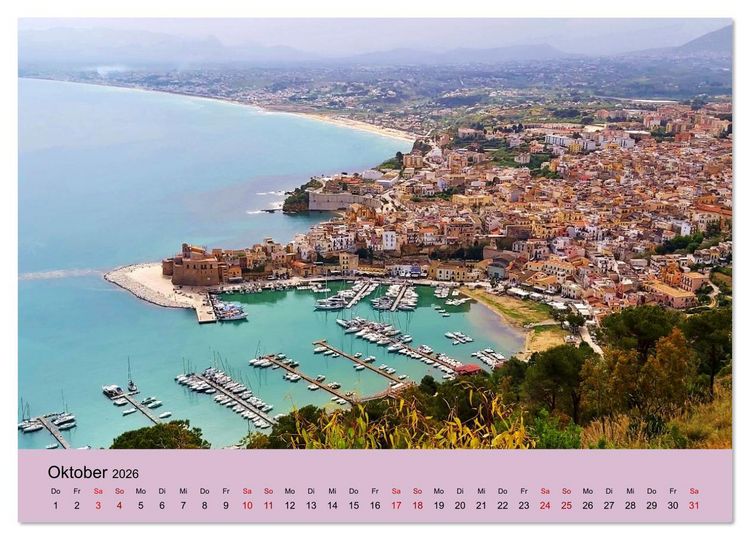 Produktbild: Sizilien und die Liparischen Inseln (hochwertiger Premium Wandkalender 2026 DIN A2 quer), Kunstdruck in Hochglanz