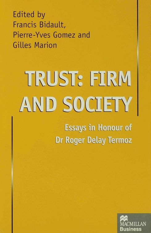 Produktbild: Trust: Firm and Society