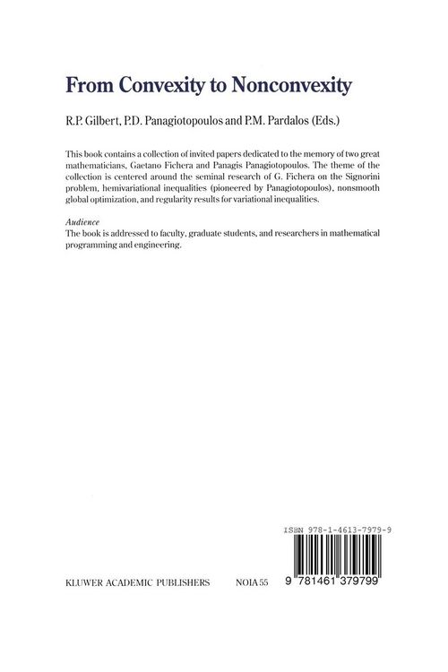 Produktbild: From Convexity to Nonconvexity