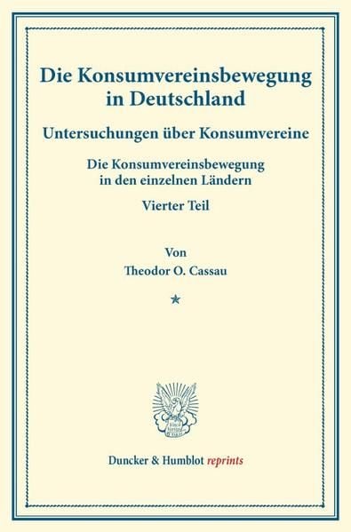 Produktbild: Die Konsumvereinsbewegung in Deutschland.