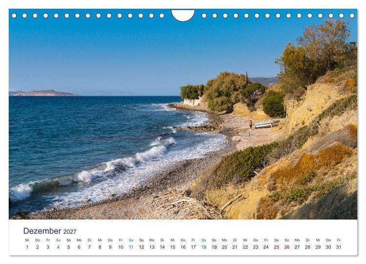 Produktbild: Str&auml;nde der Insel Rhodos (Wandkalender 2027 DIN A4 quer), CALVENDO Monatskalender