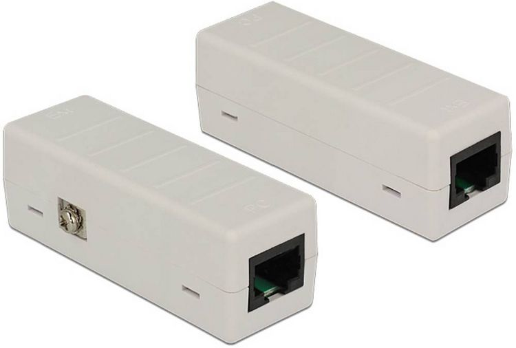 Produktbild: Delock RJ45 Netzwerk Adapter [1x RJ45-Buchse - 1x RJ45-Buchse] Grau