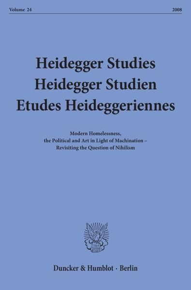 Produktbild: Heidegger Studies - Heidegger Studien - Etudes Heideggeriennes.