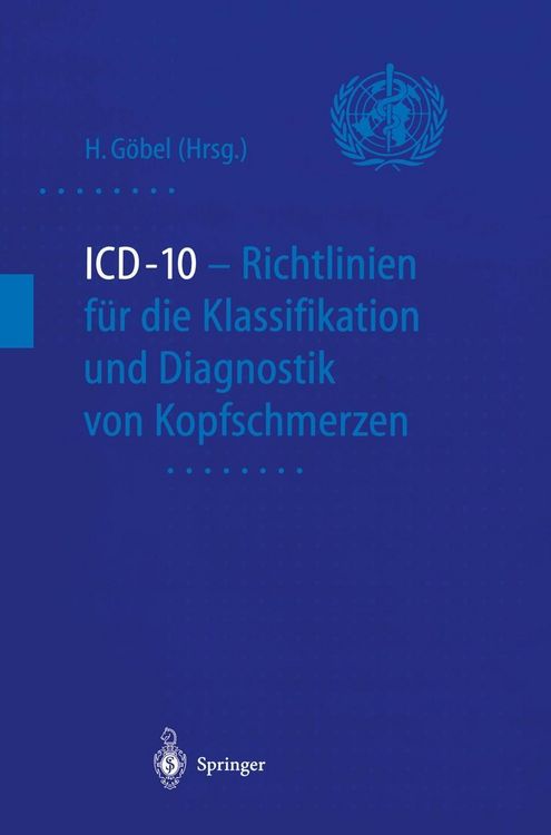 Produktbild: ICD-10 - Richtlinien f&uuml;r die Klassifikation und Diagnostik von Kopfschmerzen