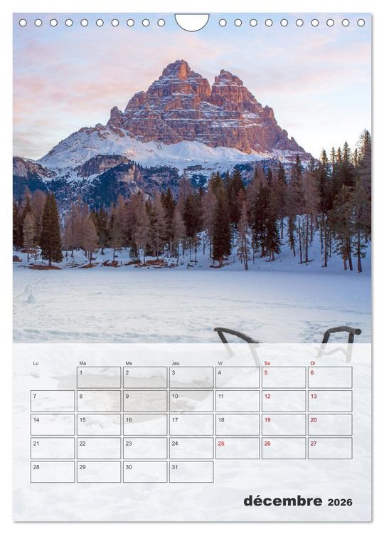 Produktbild: Italie - Des Dolomites &agrave; la c&ocirc;te amalfitaine (Calendrier mural 2026 DIN A4 horizontal), CALVENDO calendrier mensuel