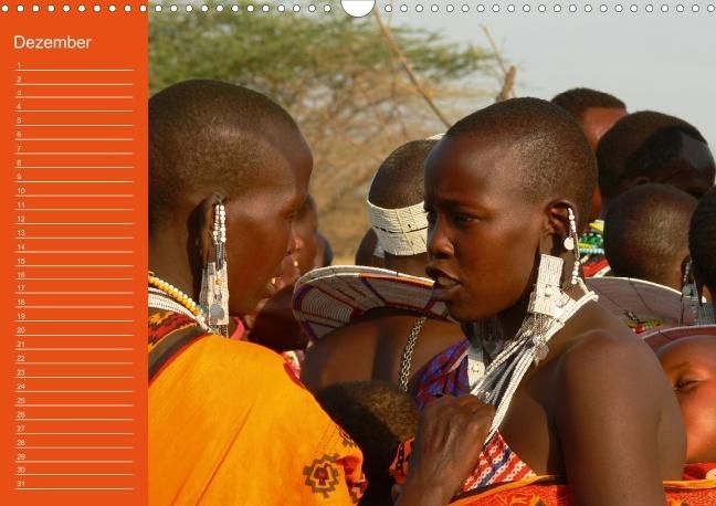Produktbild: Faszination Afrika: Massai Geburtstagskalender (Wandkalender immerw&auml;hrend DIN A4 quer)