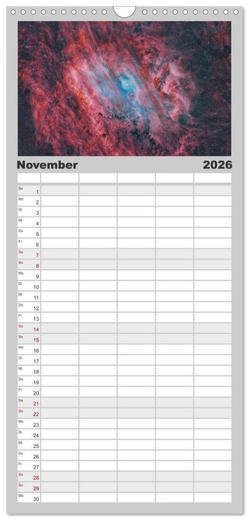 Produktbild: Familienplaner 2026 - Deepsky XVIII mit 5 Spalten (Wandkalender, 21 x 45 cm) CALVENDO