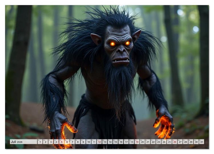 Produktbild: Trolle - Skandinaviens geheime Herrscher (Wandkalender 2026 DIN A2 quer), CALVENDO Monatskalender