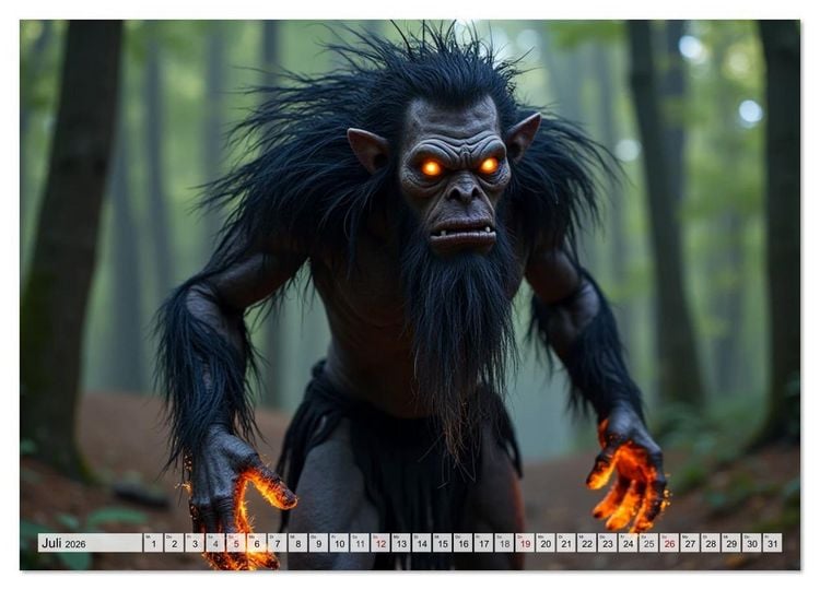 Produktbild: Trolle - Skandinaviens geheime Herrscher (Wandkalender 2026 DIN A4 quer), CALVENDO Monatskalender
