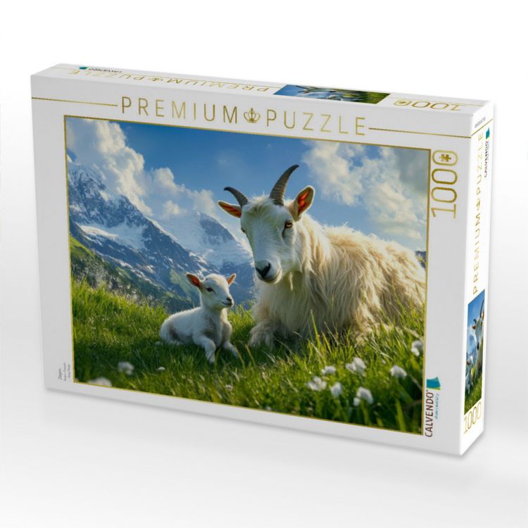 Produktbild: CALVENDO Puzzle Ziegen | 1000 Teile Lege-Gr&ouml;&szlig;e 64x48cm Foto-Puzzle f&uuml;r gl&uuml;ckliche Stunden