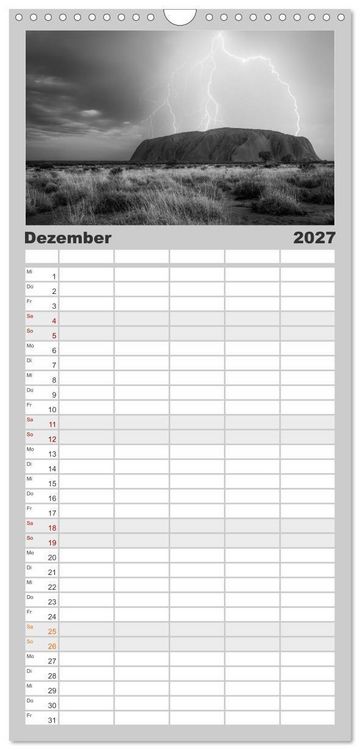 Produktbild: Familienplaner 2027 - Monochrome Wonders mit 5 Spalten (Wandkalender, 21 x 45 cm) CALVENDO