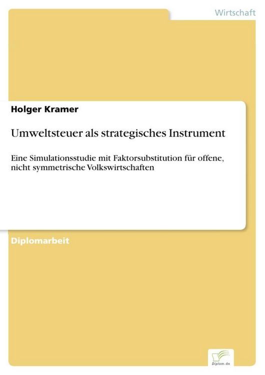 Produktbild: Umweltsteuer als strategisches Instrument