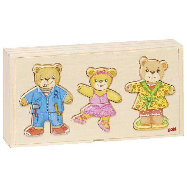 Produktbild: Anziehpuppenpuzzle B&auml;renfamilie, goki basic.