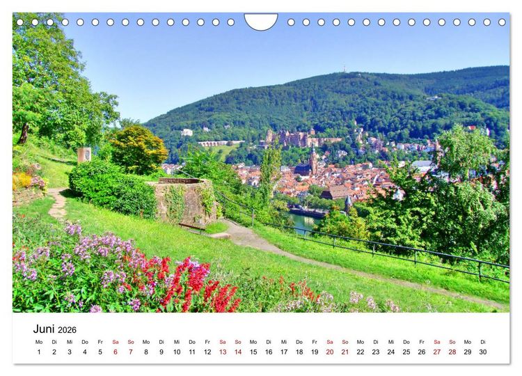 Produktbild: Heidelberg - Heiligenberg und Philosophenweg (Wandkalender 2026 DIN A4 quer), CALVENDO Monatskalender