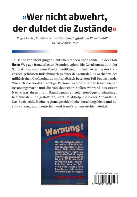 Produktbild: Landau in der Pfalz und die franz&ouml;sische Fremdenlegion 1945&ndash;1955