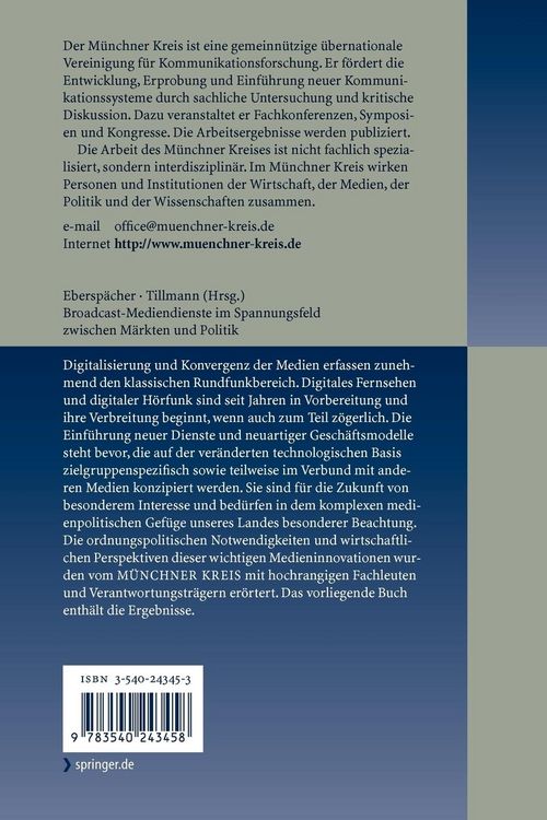 Produktbild: Broadcast-Mediendienste im Spannungsfeld zwischen M&auml;rkten und Politik