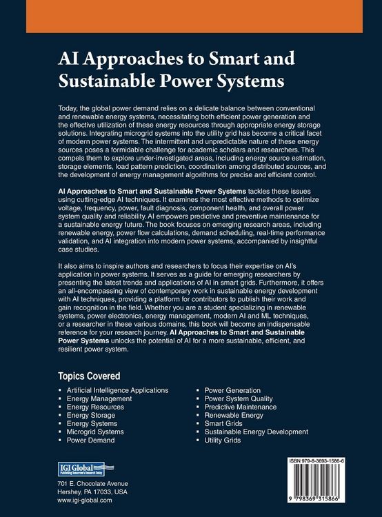 Produktbild: AI Approaches to Smart and Sustainable Power Systems