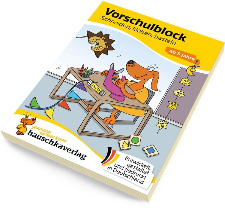 Produktbild: Vorschulblock ab 5 Jahre f&uuml;r Junge und M&auml;dchen - Schneiden, kleben, basteln