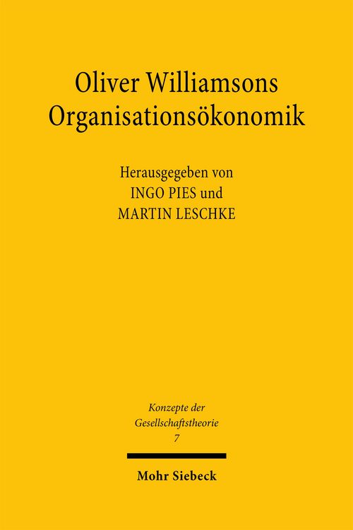 Produktbild: Oliver Williamsons Organisations&ouml;konomik