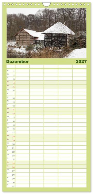 Produktbild: Familienplaner 2027 - Romantisches Wegberg mit 5 Spalten (Wandkalender, 21 x 45 cm) CALVENDO
