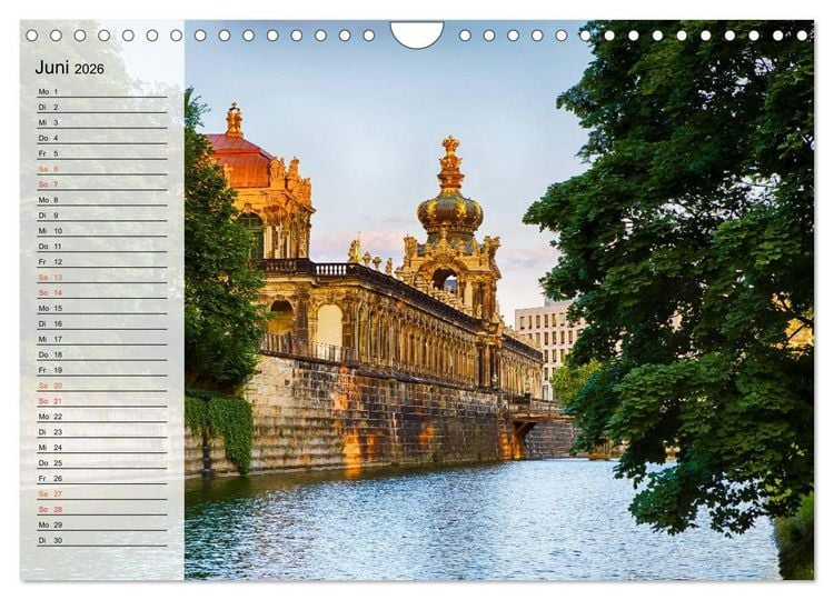 Produktbild: WUNDERVOLLES DRESDEN (Wandkalender 2026 DIN A4 quer), CALVENDO Monatskalender