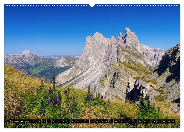 Produktbild: Das Gr&ouml;dner Tal - Im Herzen der Dolomiten (Wandkalender 2026 DIN A2 quer), CALVENDO Monatskalender