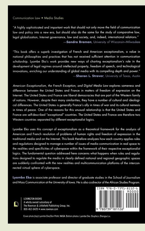 Produktbild: American Exceptionalism, the French Exception, and Digital Media Law