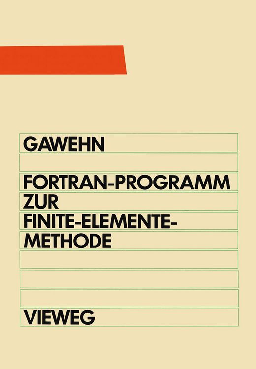 Produktbild: FORTRAN IV/77-Programm zur Finite-Elemente-Methode