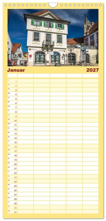 Produktbild: Familienplaner 2027 - Pfullendorf - die Perle im Linzgau mit 5 Spalten (Wandkalender, 21 x 45 cm) CALVENDO